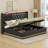 Upholstered Bed, 360 Surround LED Function, Buttons/Apps/Remote Control, Hydraulic Storage Bed With USB Type-C Charging-106601949