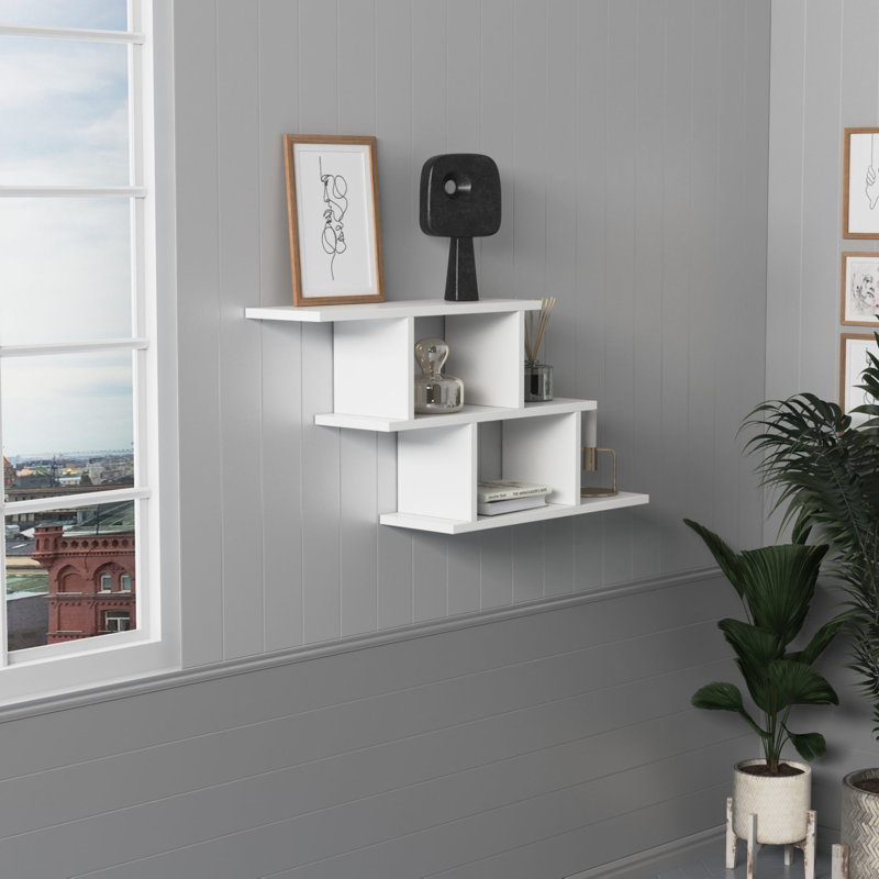 Tablette décorative 3 pièces Jamilla, Blanc