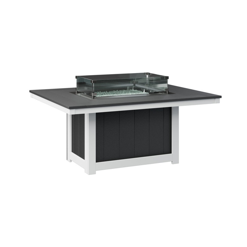 Foyer de table rectangulaire Berlin, H 24 po x l 53,87 po x P 41,37 po, Noir