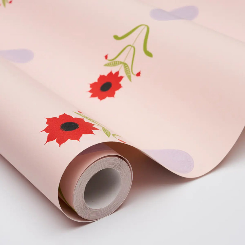Papier peint Schumacher x Peg Norriss Forget Me Dots, Rose