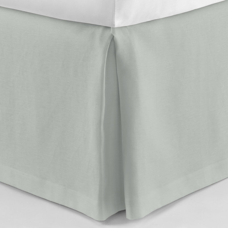 Mandalay Tailored Linen Bed Skirt, Mist, Twin
