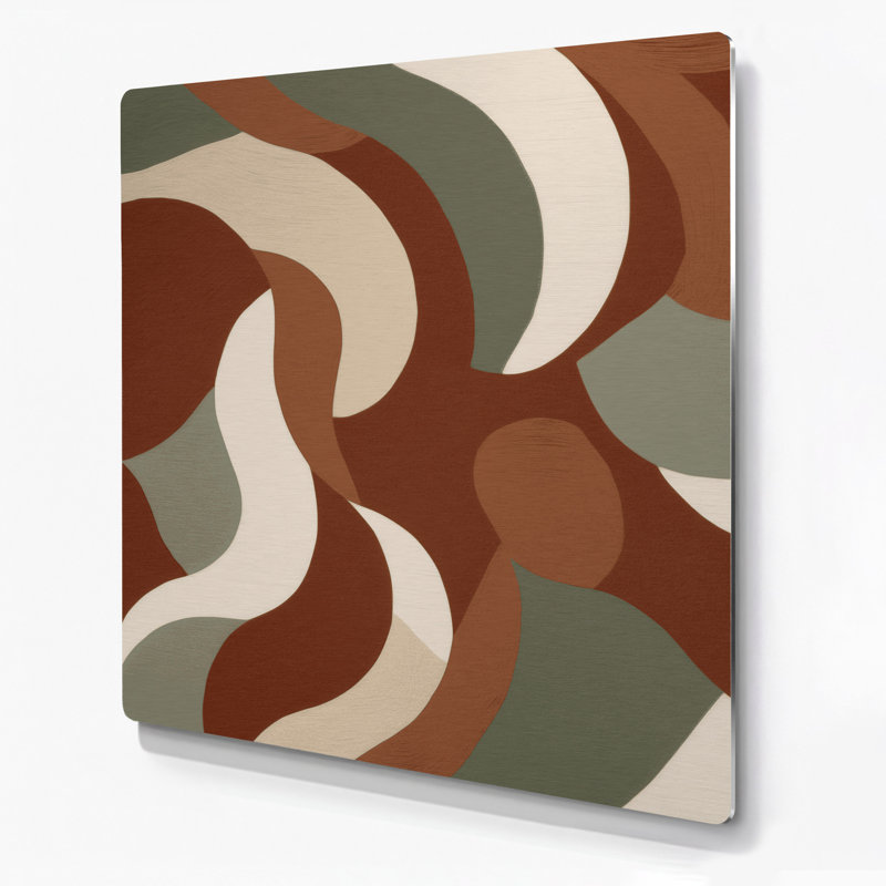 Art abstrait en métal brun 6 formes abstraites