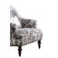 Chaise en tissu à motif Saira avec coussin