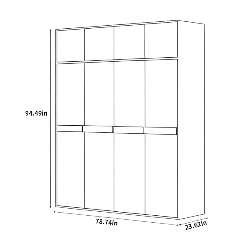 Classic Wardrobe With Retro Bone Line