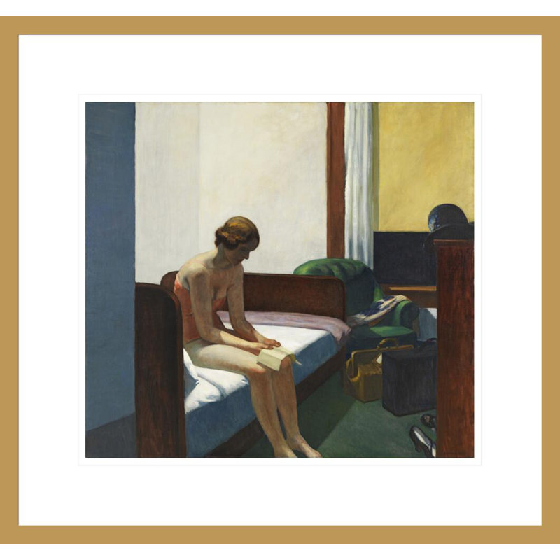 Habitacion de Hotel par Edward Hopper - Impression sur toile, H 17,75 po x l 18,84 po