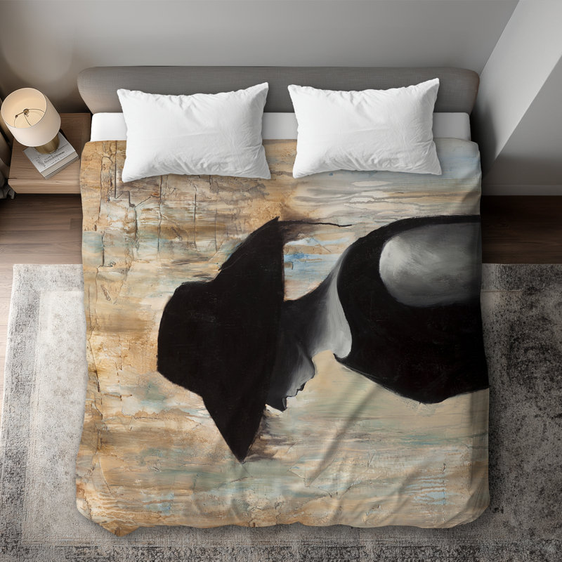 Audrey Hepburn Big Hat Beige King Duvet Cover for Home Decor