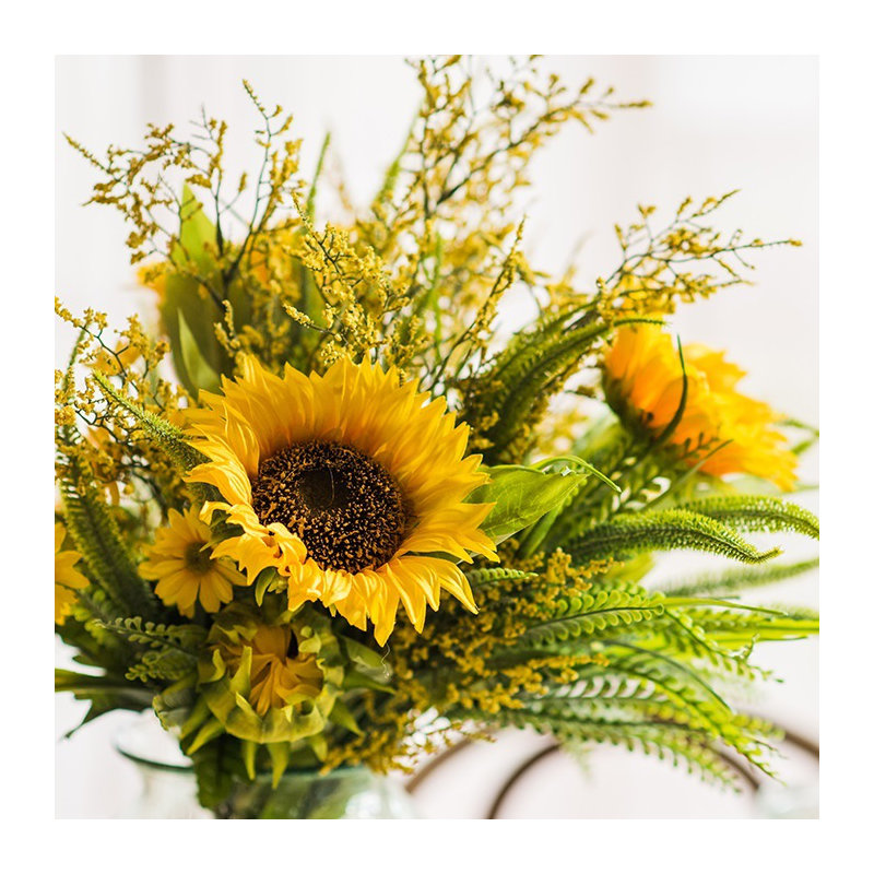 Arrangement floral à tournesol artificiel bouquet
