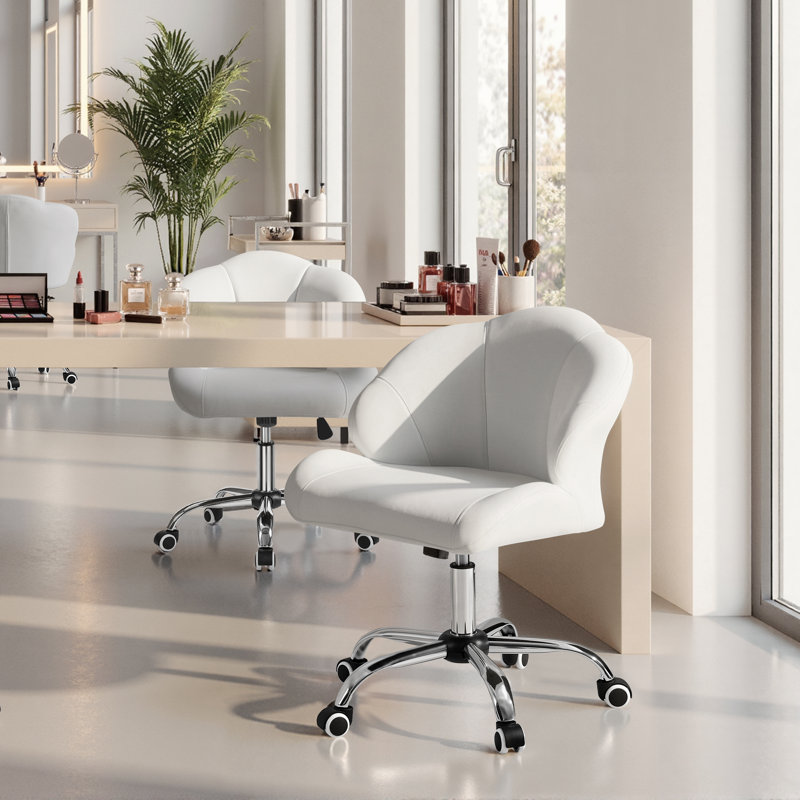 Desk Chair, PU / White