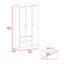 Armoire 2 portes 3 tiroirs Rowaton-748176614