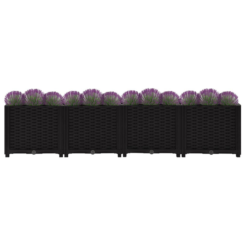 Lit de jardin surélevé en plastique 5,5 pi x 1,5 pi Tenice