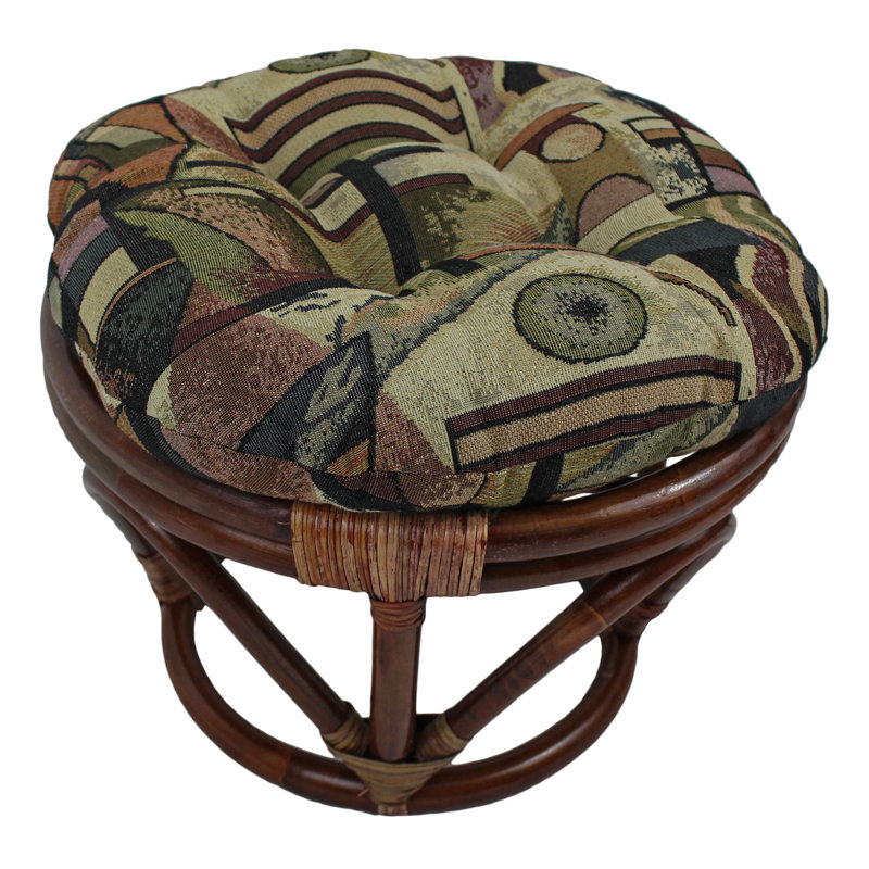 Outdoor 4'' Ottoman Seat Cushion, Picasso