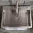 24In Stainless Steel Washing Sink W/ Faucet Hoses And Drain Head Only