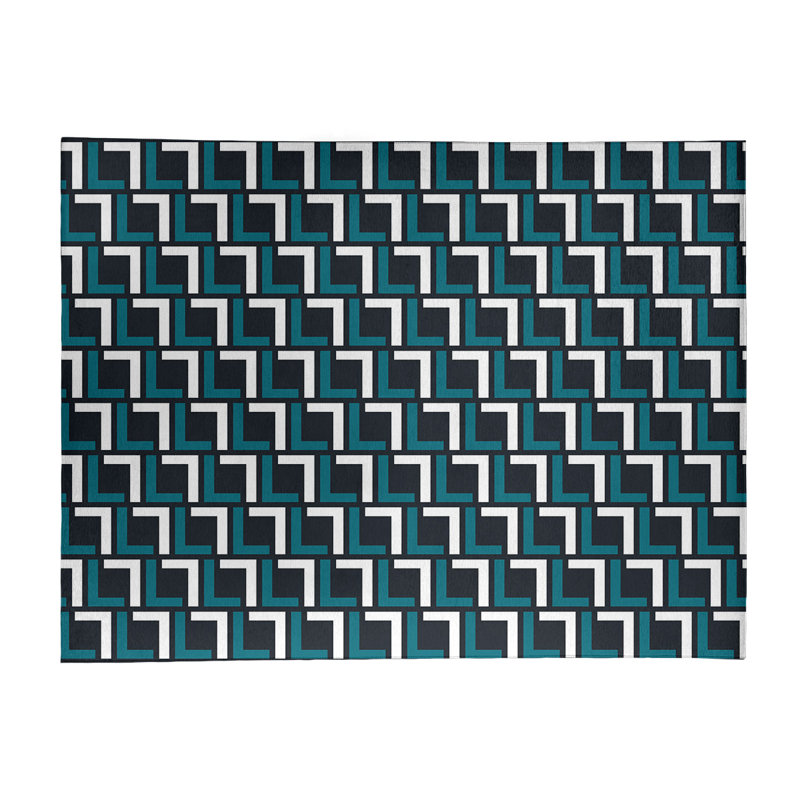 Geometric Indoor Rug, Rectangle 5' x 7'