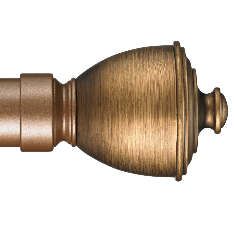 Tringle à rideaux simple 1,5 po Lawhon, H 2 po x l 120 po x P 3,75 po, Sandale
