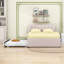 Lit plateforme tapissier avec lit gigogne simple et lumière DEL-998322476-998322481