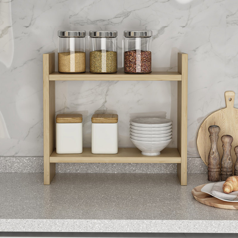Tablette de rangement pour cuisine à 2 niveaux, 2, Saphire