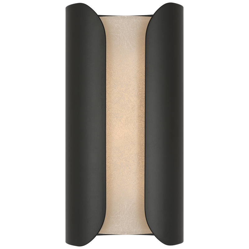 Anne-Marie Barton Armise 18" Sconce with Alabaster, 14" H x 7" W x 7.75" D, Matte Carbon