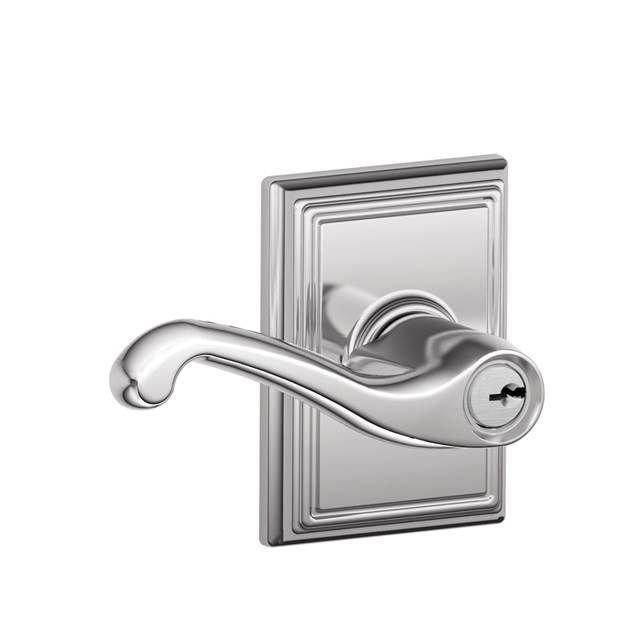 Flair Lever with Addison Trim Keyed Entry Lock