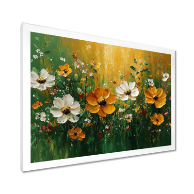 Golden Poppies In The Breeze I - coquelicots, art mural