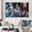«A Blooming Purple Rose Flower In Winter», 3 pièces sur toile-944040170-944040087