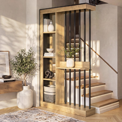 70.9″ Tall Room Divider Bookshelf with Open Shelving