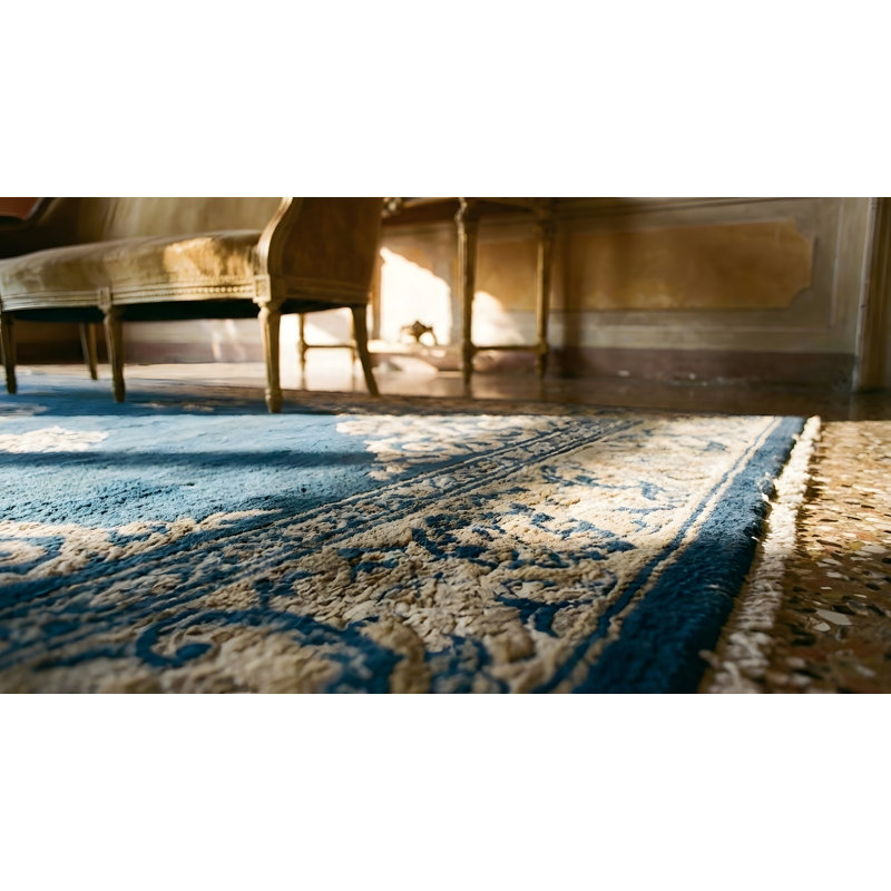 Paire de tapis chinois antiques en laine ivoire