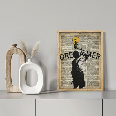 «Th pensant le peintre Banksy» sur papier