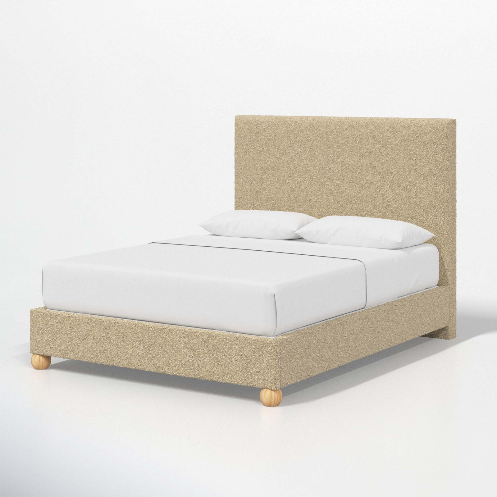 Benita Upholstered Bed, Queen, Classic Buff Boucle