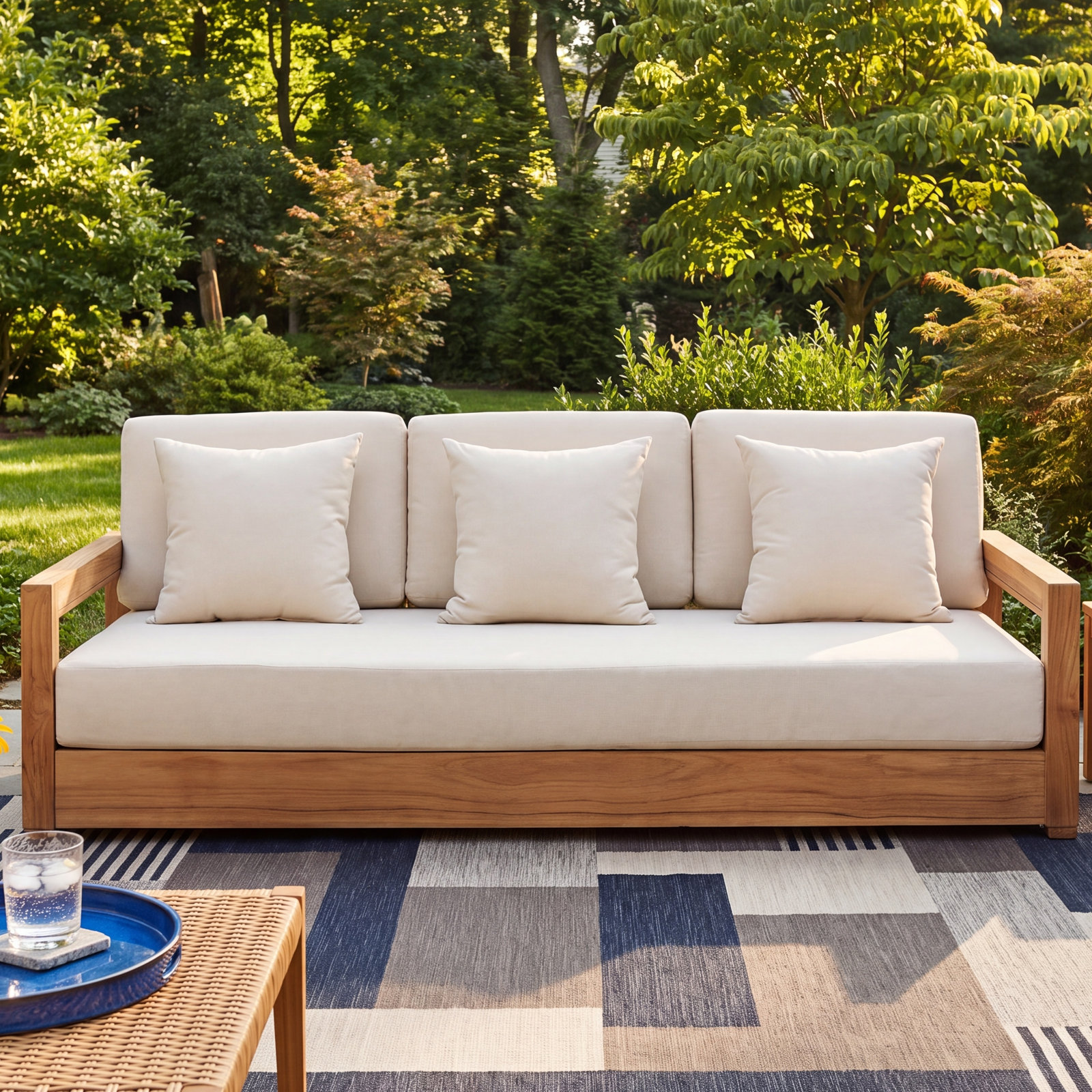 Melrose 72" Cushion Cover, Beige