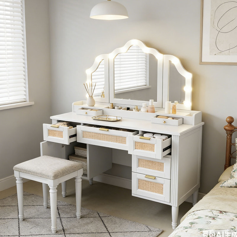 44.37 " Makeup Vanity Desk with 13 Hollywood Bulbs and 3 Lighting Modes