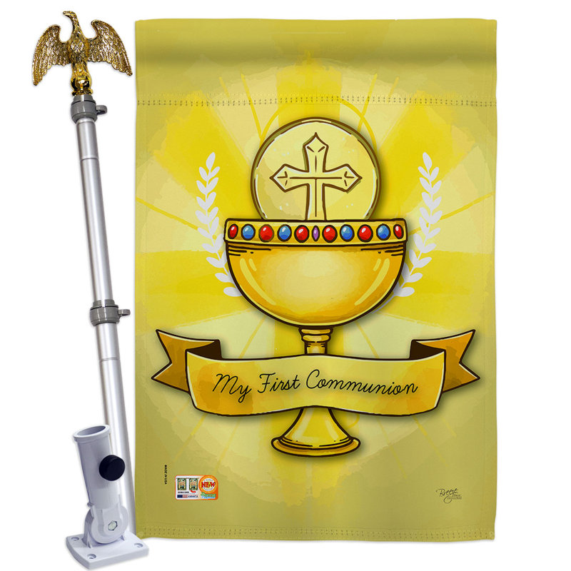 Double Sided 40'' H x 28'' W Polyester Flag Set