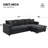 100.4*64.6" Modern Sectional Sofa,L-Shaped Couch Set With 2 Free Pillows,4-Seat Polyester Fabric Couch Set With Convertible Ottoman For Living Room, Apartment, Office,4 Colors-717708966