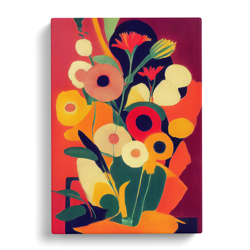 Unique Flowers Abstract No.1 - Wrapped Canvas, 50cm H x 35cm W x 3cm D