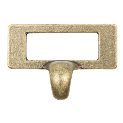 Antique Brass Cardholder with Finger Pull 1-13/16"