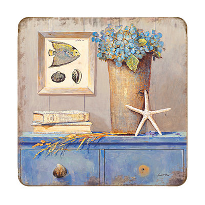 Wood Square 4 Piece Coaster Set