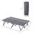 Outsunny 2-Person Folding Camping Cot with Steel Frame, Grey, 300 lb Capacity