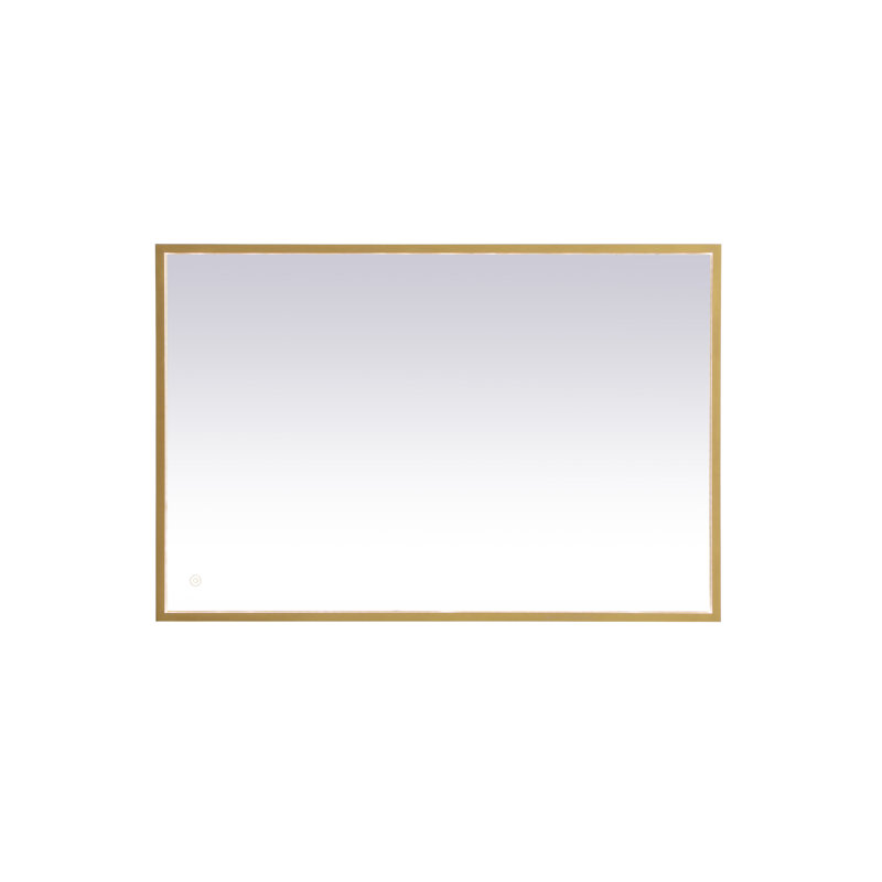 Miroir Piche Inch avec température de couleur réglable 3000K / 4200K / 6400K, Laiton, 27 po x 40 po