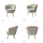 Fauteuil demi-tonneau en velours 30 po Hendrix-2112625218