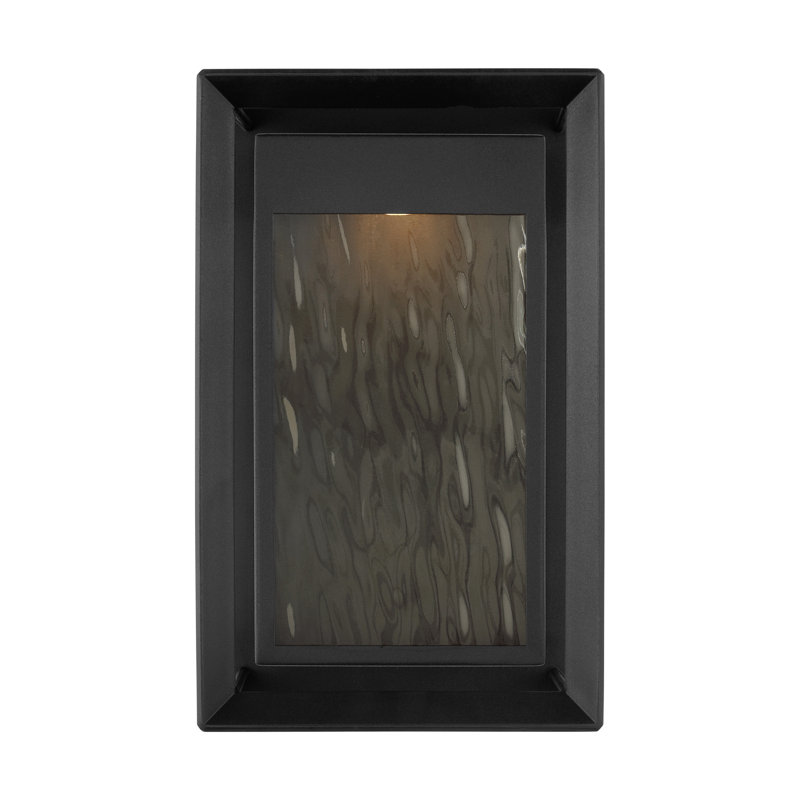 Lanterne DEL Ekkehart texturée noir, H 13 po x l 8 po x P 6 po
