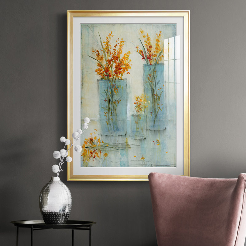 «Still Life Study II», toile encadrée de qualité supérieure - prête à être accrochée, Cadre doré