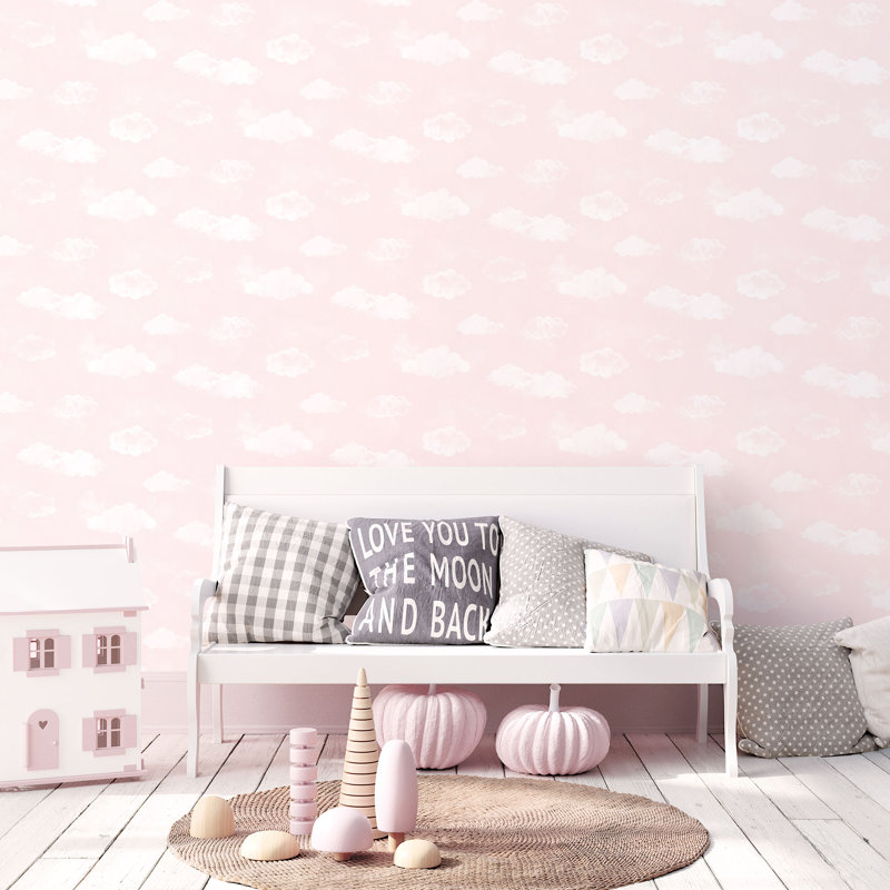 Epsom 10m x 53cm Matte Wallpaper Roll, Pink