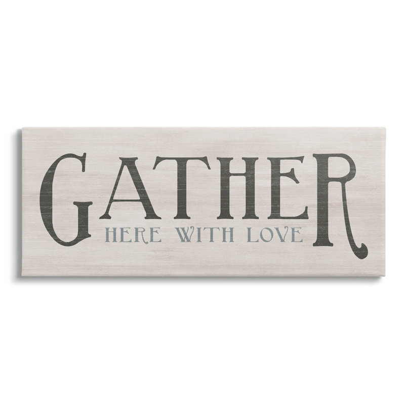 Art mural sur toile «Gather Here With Love» par CAD, H 10 po x l 24 po x P 1,5 po