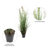 36" Artificial Potted Green Grass and Eucalyptus.