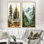 «Softwood Redwood Trees In Us Forest», ensemble de 2 reproductions d'art sur toile