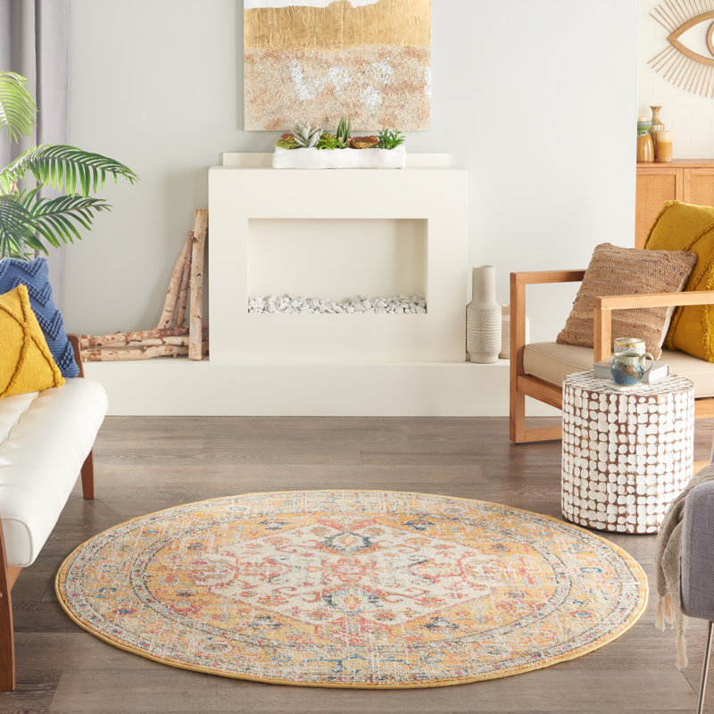 Malakai Oriental Indoor Rug, Round 5'3"