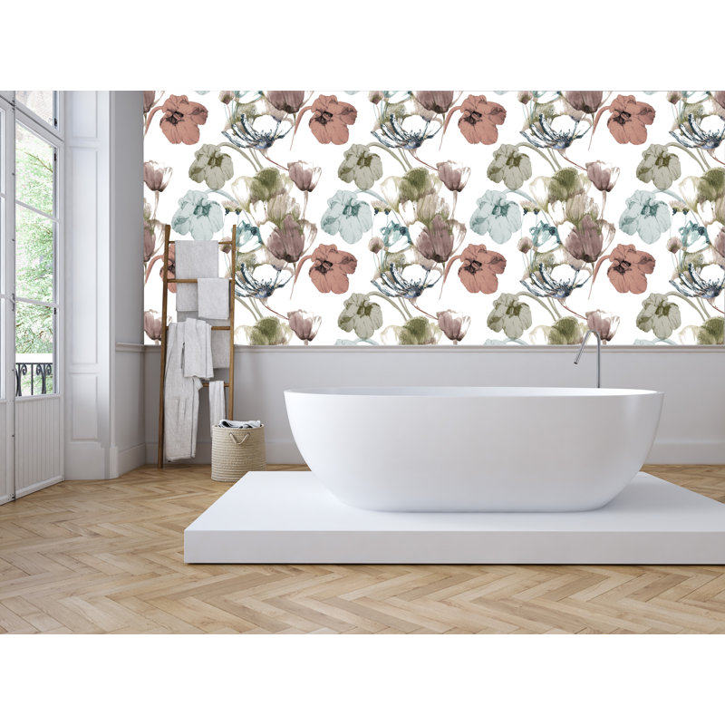 Kearno Peel & Stick Floral Roll