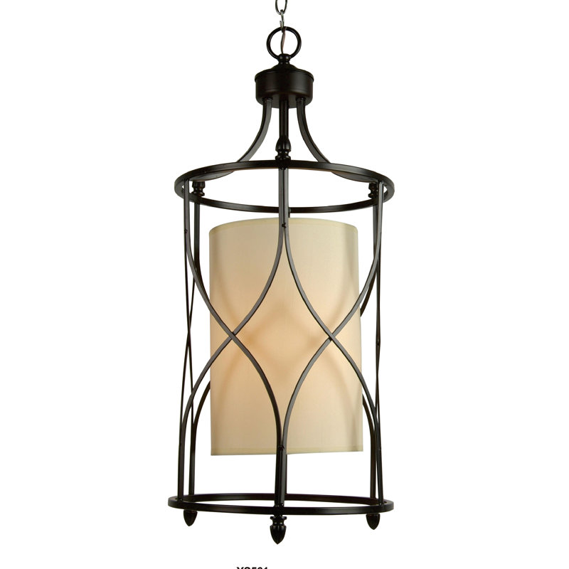 Traditional 1-Light Dark Brown Single Pendant 