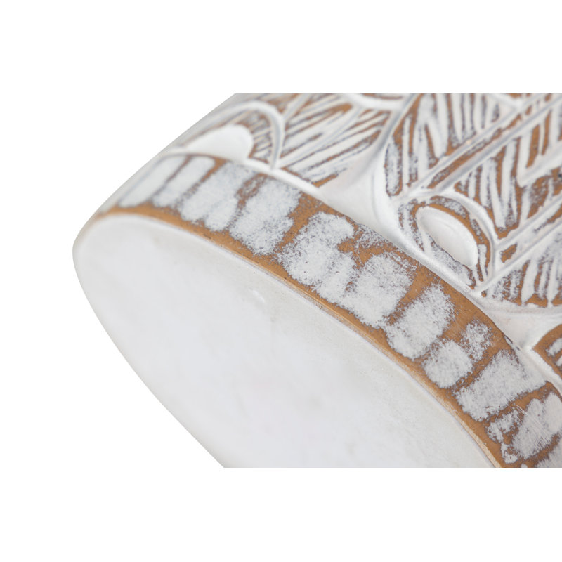 Table Vase 1, 48cm H x 15cm W x 11cm D, Brown/White
