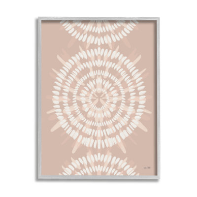 Motif géométrique de fleurs de mandala bohème géométrique - cadre photo, impression sur panneau de fibres à densité moyenne