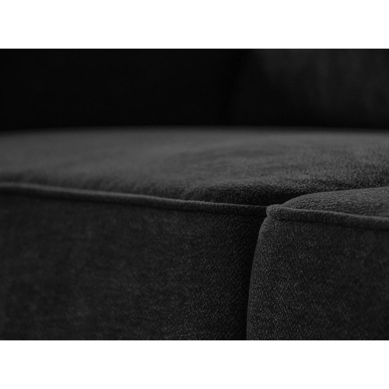Qualee 6 Seater Sofa & Chaise, Left Hand Facing, Black